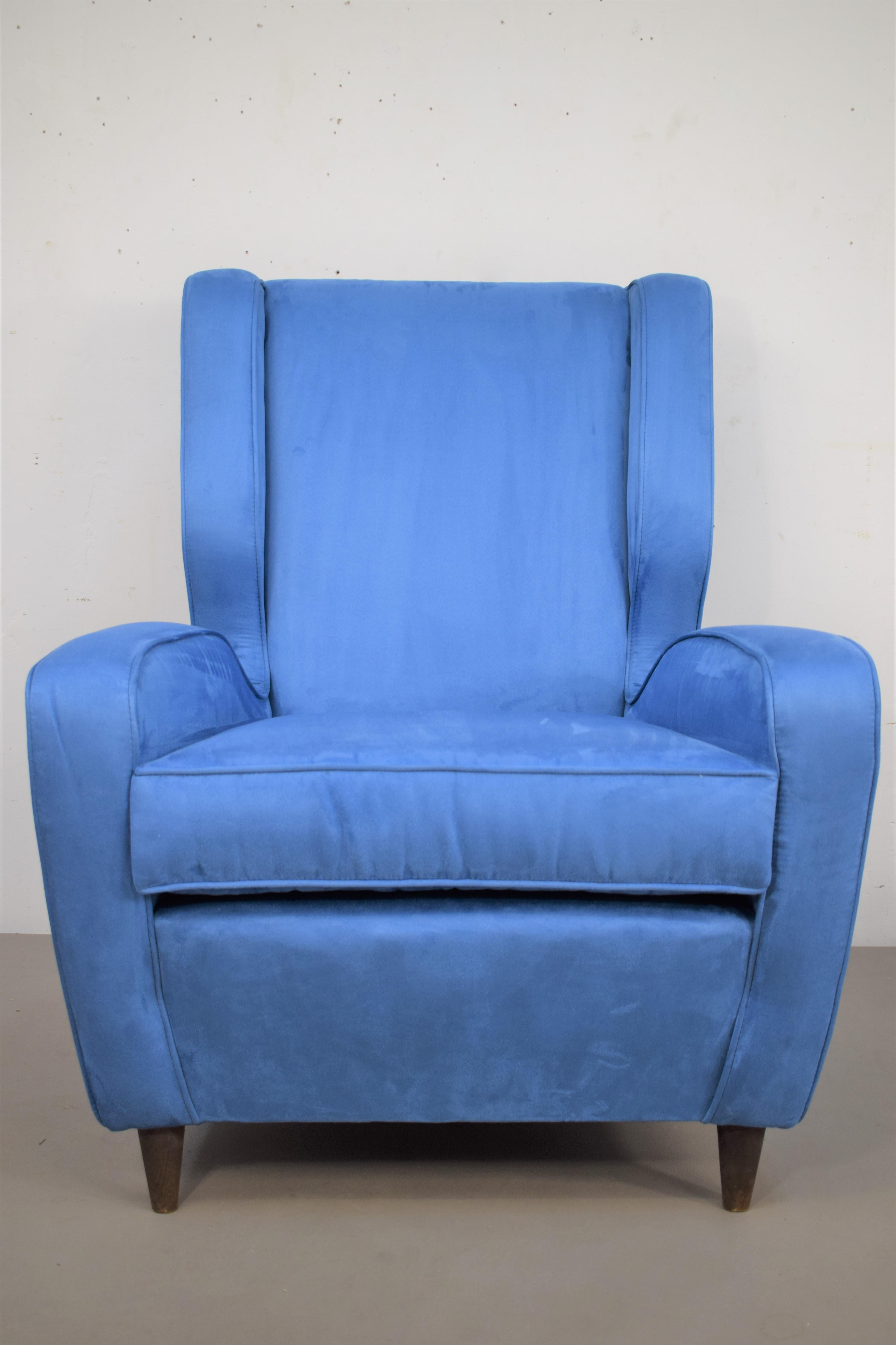 Paar Sessel, Melchiorre Bega-Stil, 1950er Jahre (Mitte des 20. Jahrhunderts) im Angebot