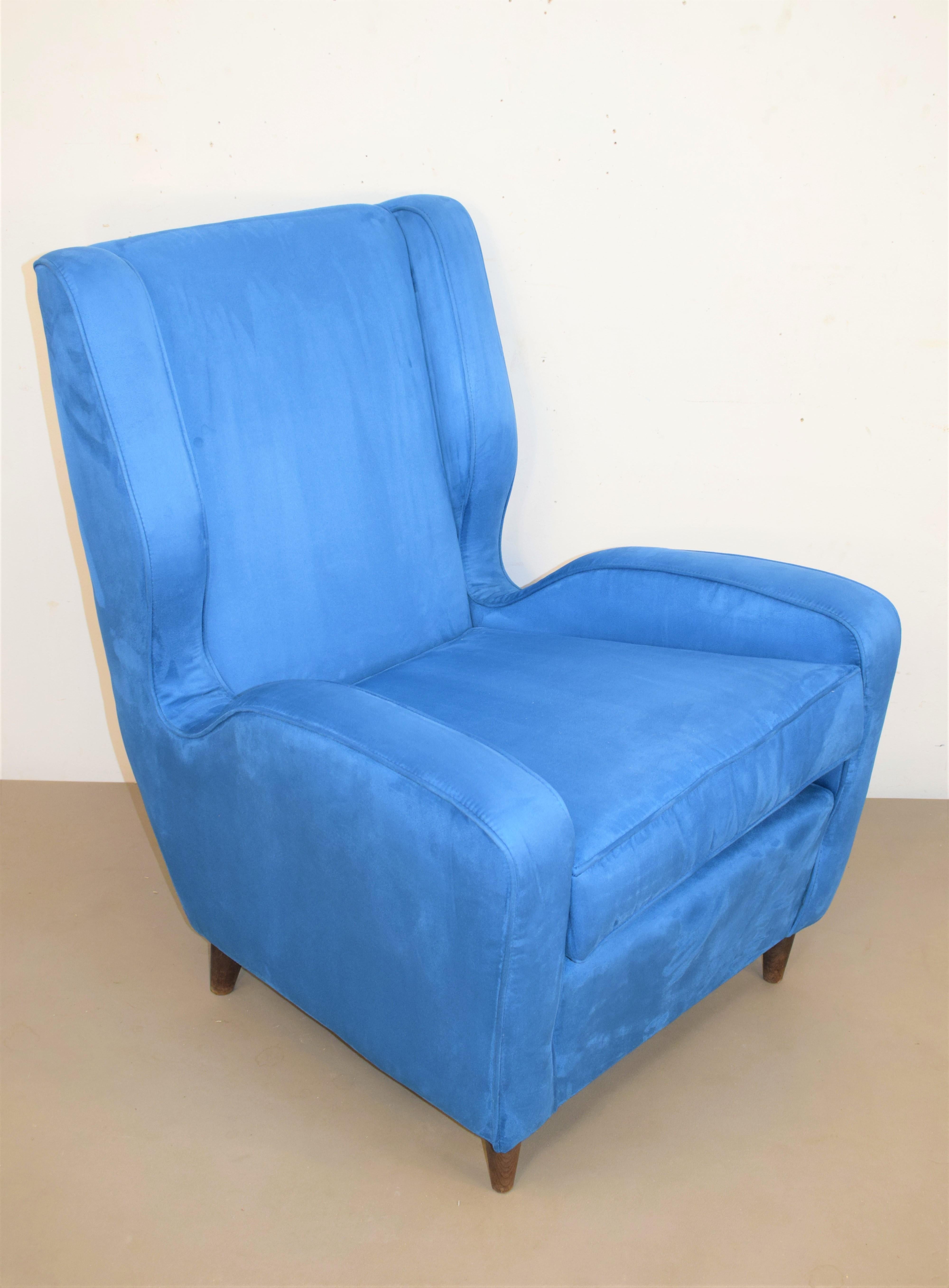 Bois Paire de fauteuils, style Melchiorre Bega, années 1950 en vente