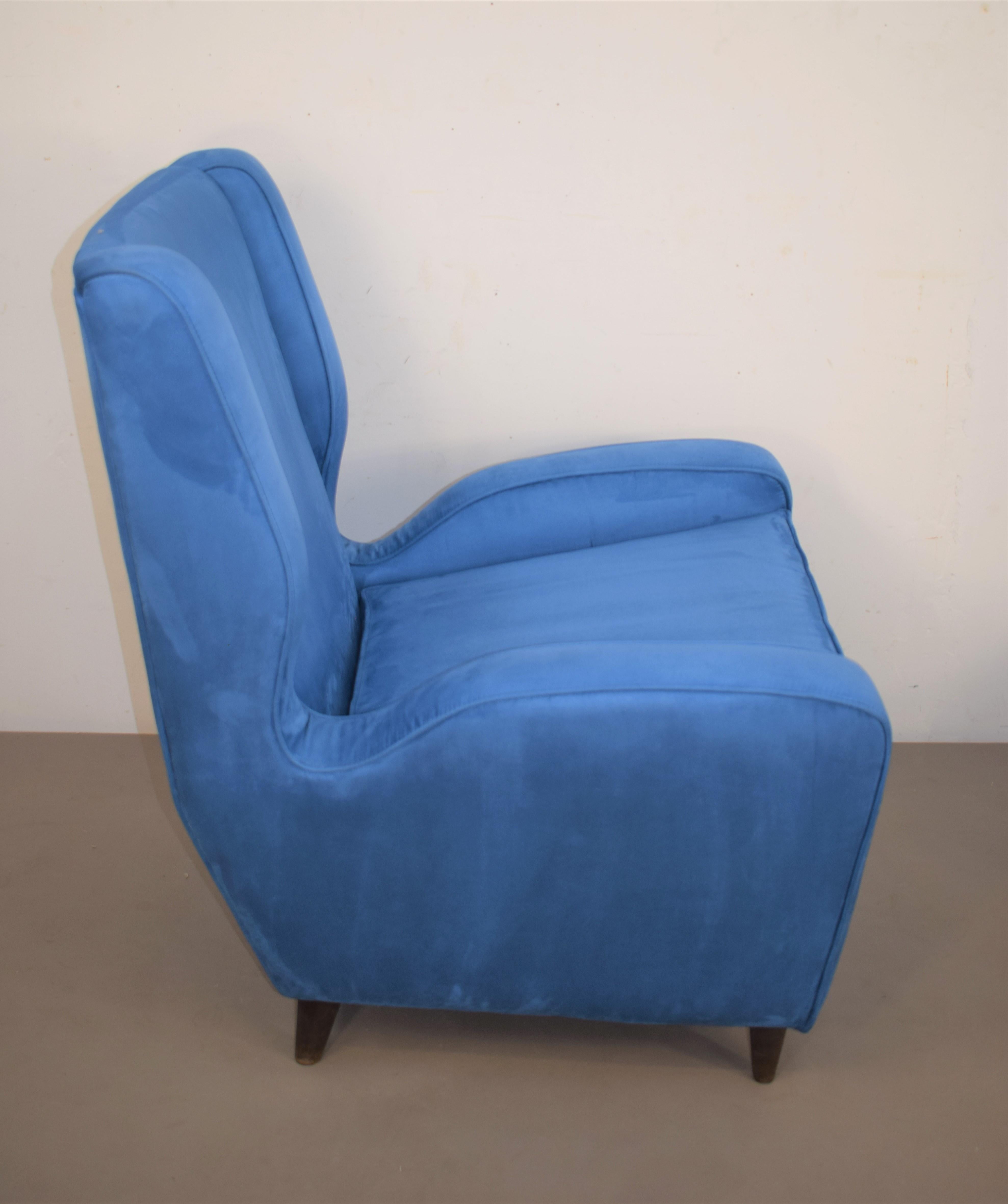 Paire de fauteuils, style Melchiorre Bega, années 1950 en vente 1