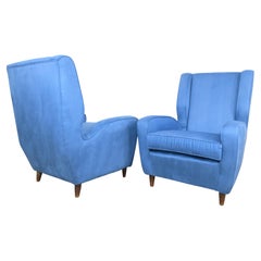 Pair of Armchairs, Melchiorre Bega Style, 1950s