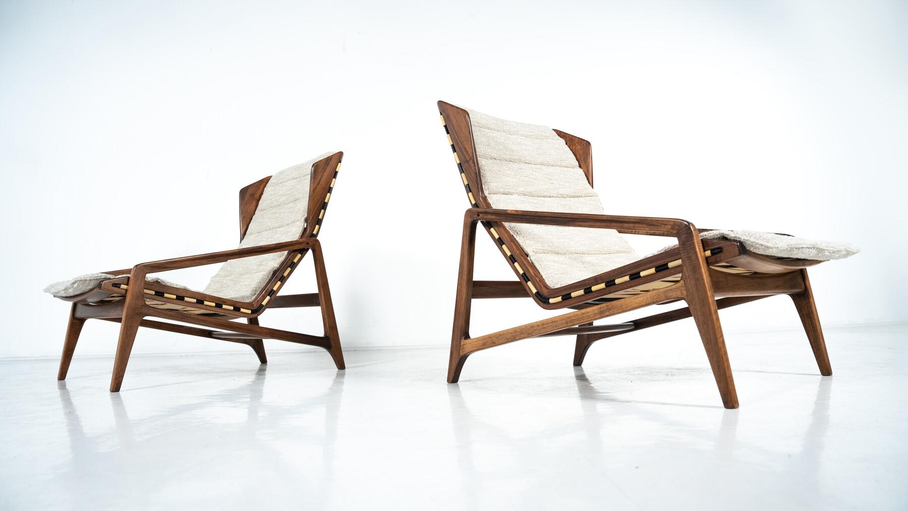 Mid-Century moderno Coppia di poltrone mod 811 di Gio Ponti per Cassina, 1957 in vendita