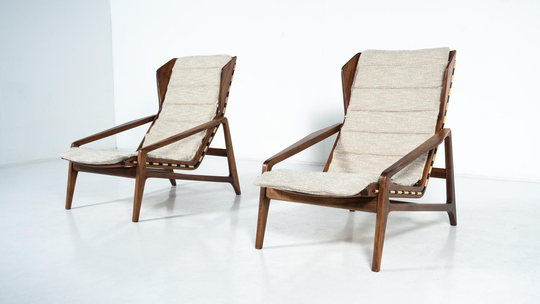 Coppia di poltrone mod 811 di Gio Ponti per Cassina, 1957 In condizioni buone in vendita a Brussels, BE