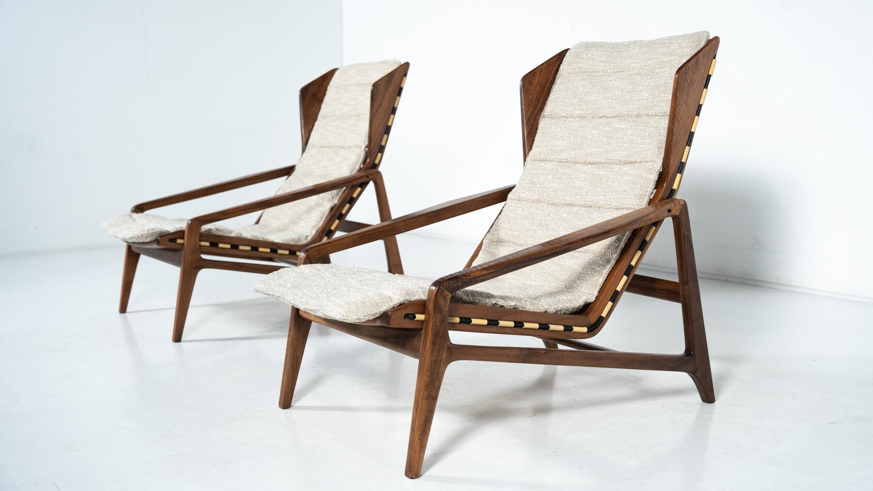 Metà XX secolo Coppia di poltrone mod 811 di Gio Ponti per Cassina, 1957 in vendita