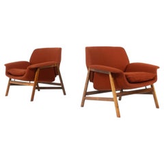 Paar Sessel Mod. 849 von Gianfranco Frattini für Cassina, 1950er Jahre