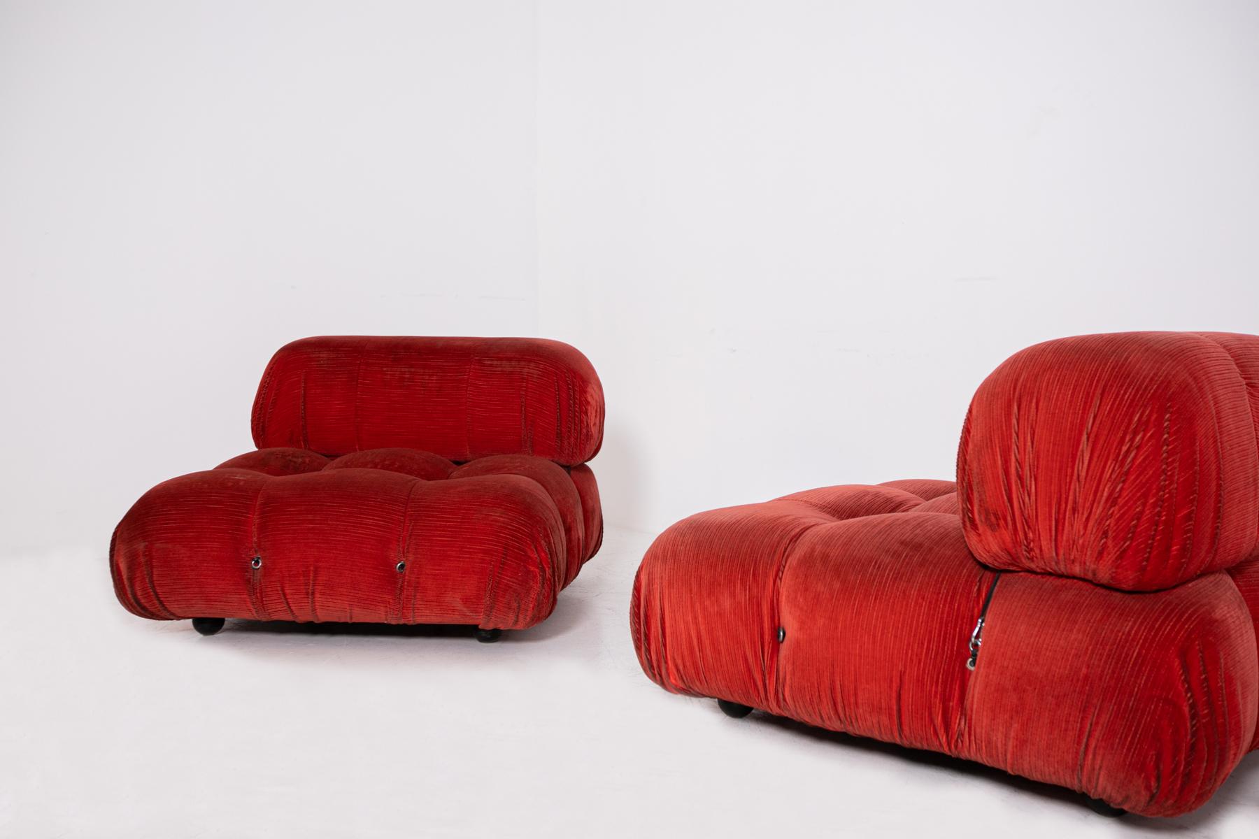 Italian Pair of Armchairs Mod. Camaleonda by Mario Bellini for B&B Italia