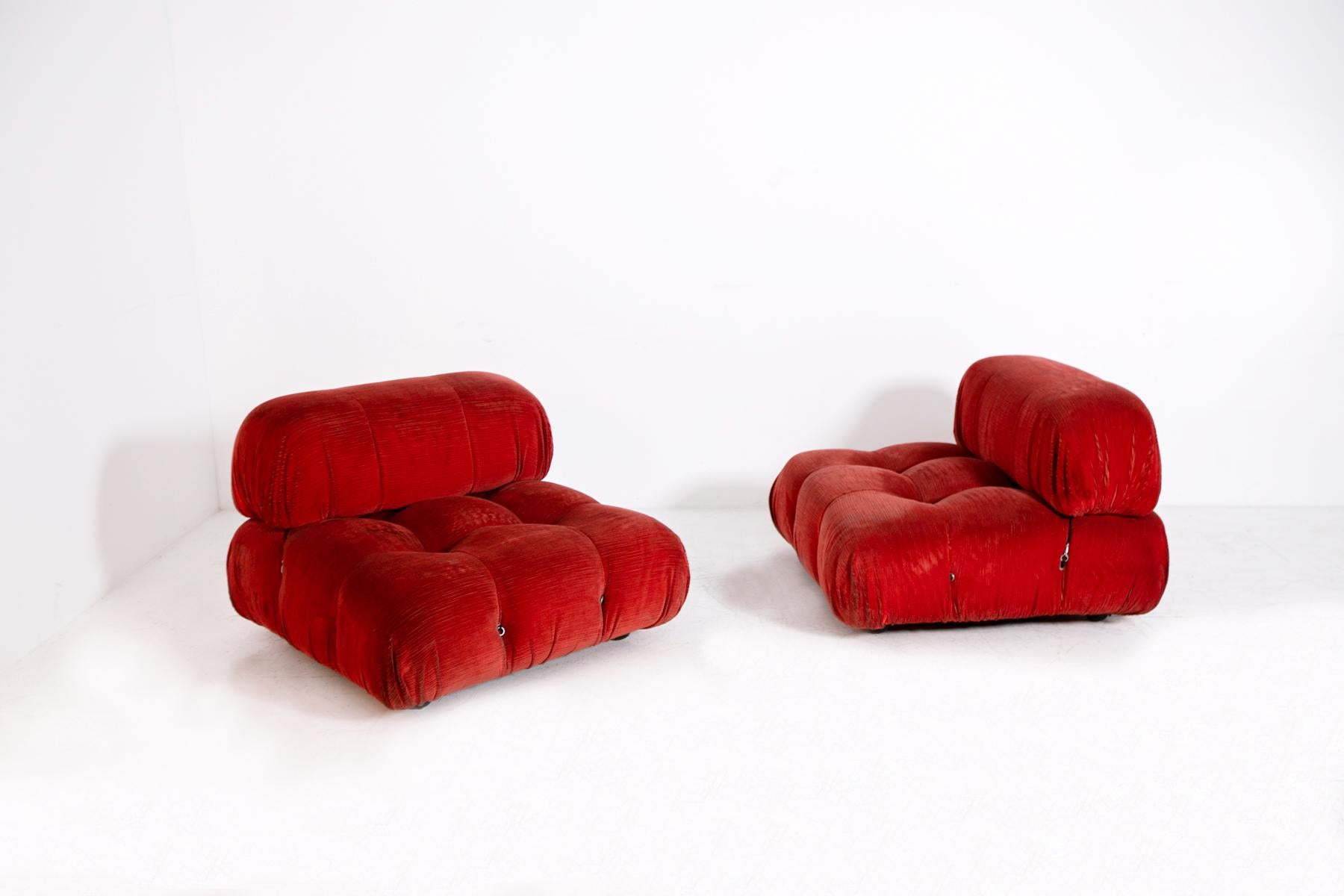 Pair of Armchairs Mod. Camaleonda by Mario Bellini for B&B Italia In Good Condition In Milano, IT