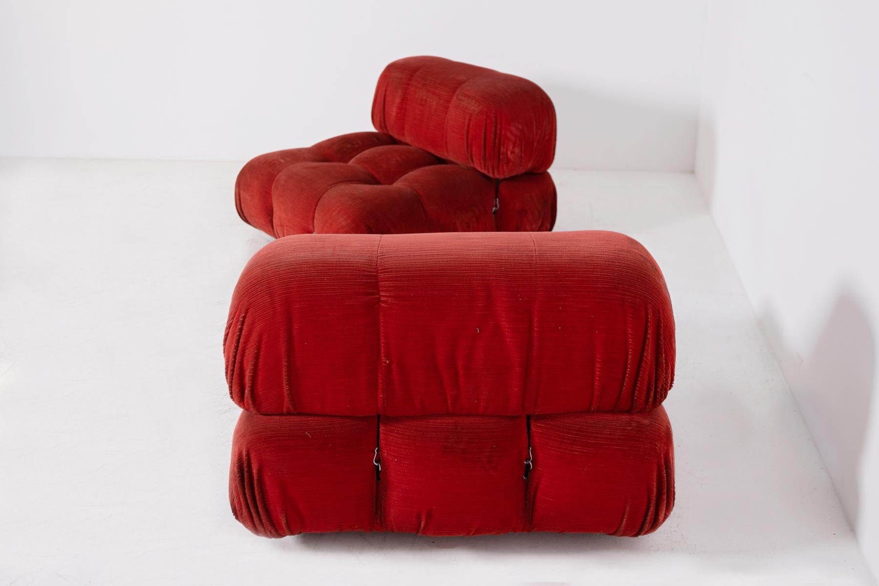 Late 20th Century Pair of Armchairs Mod. Camaleonda by Mario Bellini for B&B Italia