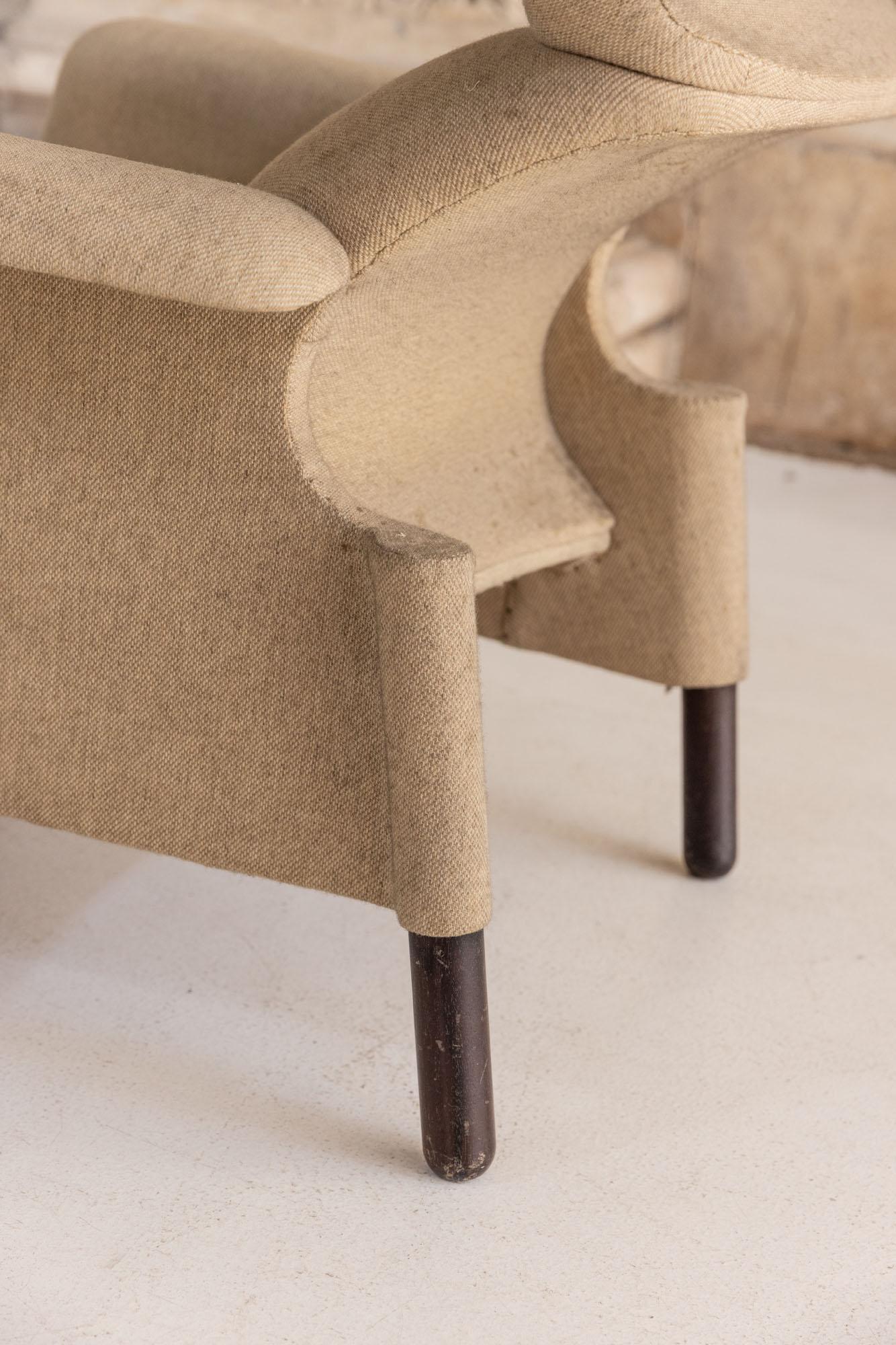 Pair of armchairs mod. San Luca by Achille & Piergiacomo Castiglioni for Gavina 10