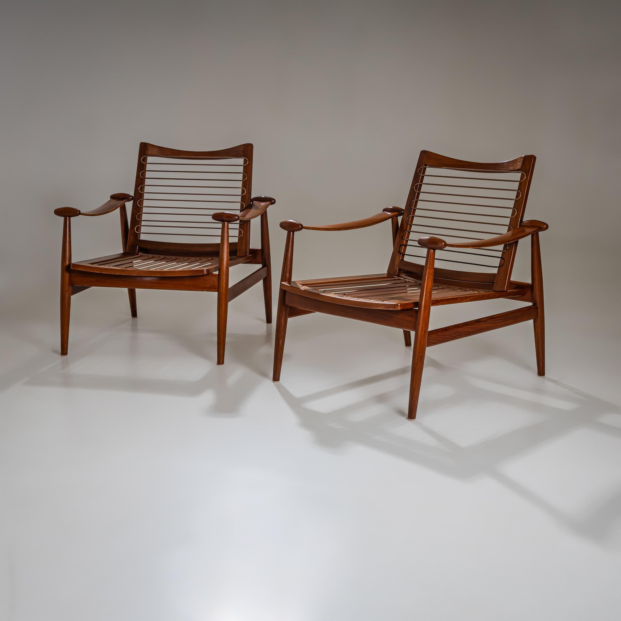 Pair of Armchairs, Model 133 by Finn Juhl for France & Son, Denmark For Sale 6