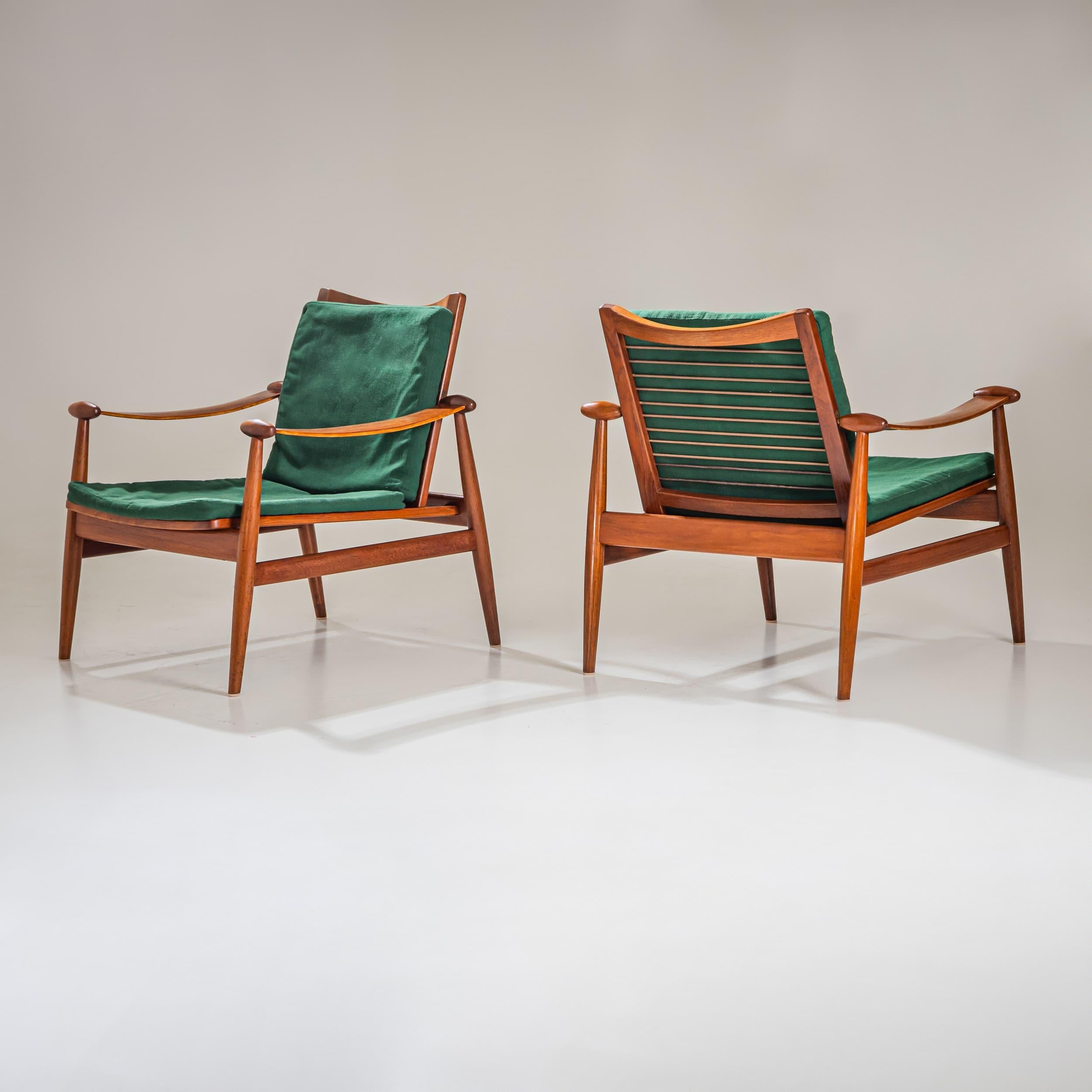 Pair of Armchairs, Model 133 by Finn Juhl for France & Son, Denmark For Sale 3