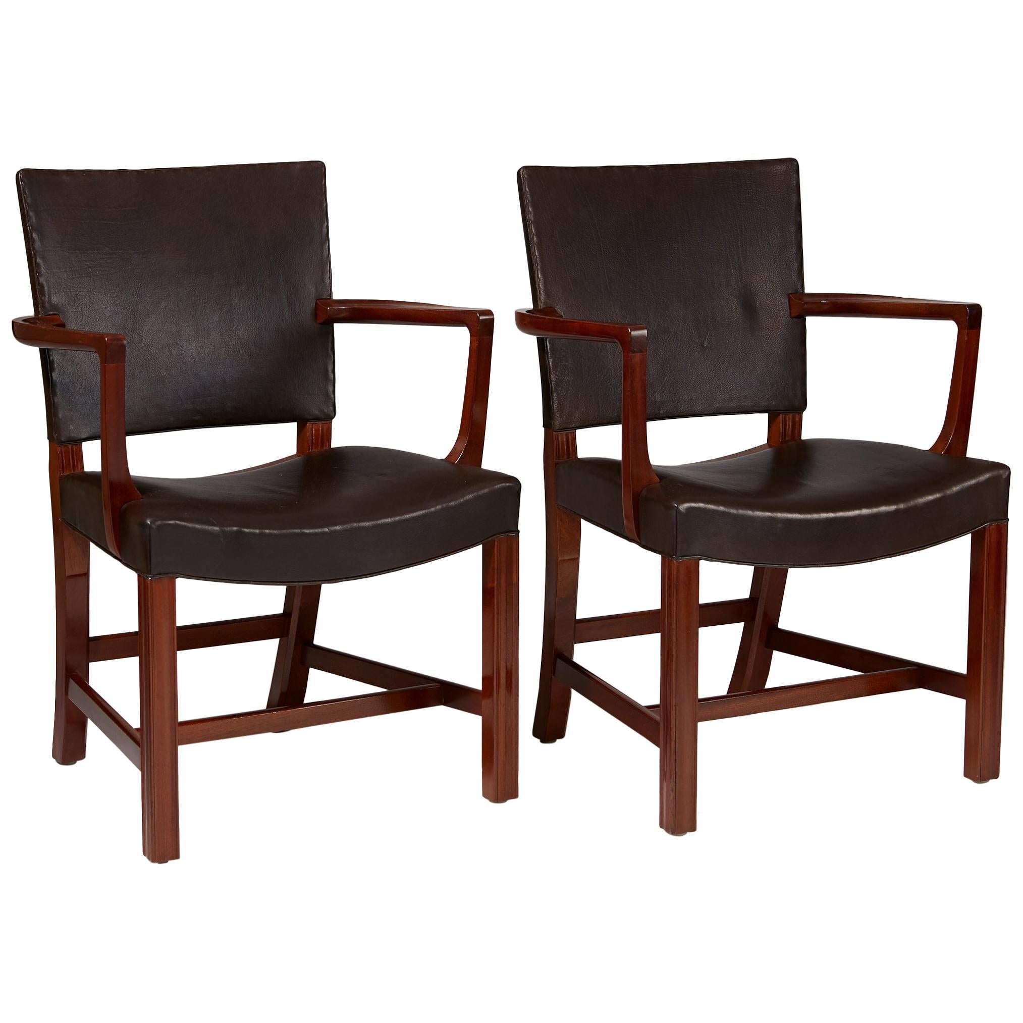 Paire de fauteuils modèle 3758 conçus par Kaare Klint pour Rud. M. Rasmussen en vente