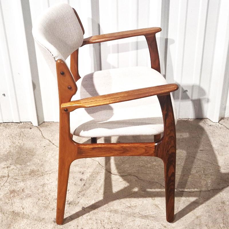 Wood Pair of armchairs model 49 by Erik Buch for Oddense Mobelfabrik, Denmark, 1960's