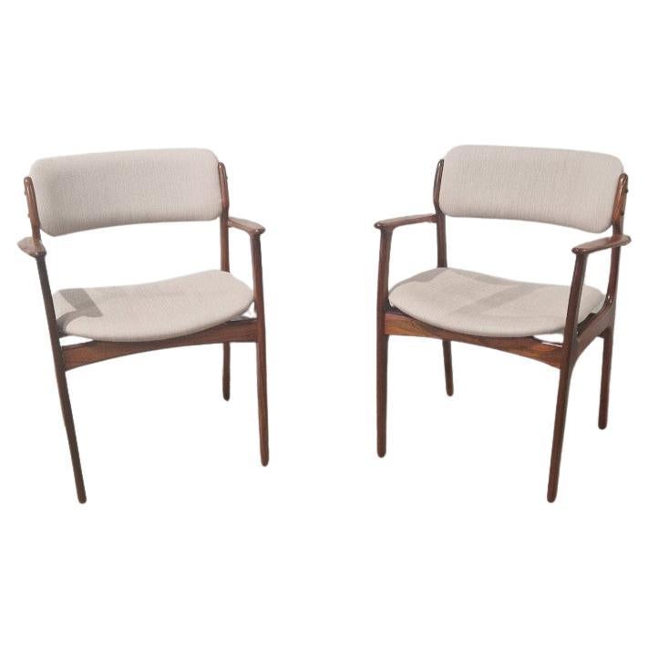 Pair of armchairs model 49 by Erik Buch for Oddense Mobelfabrik, Denmark, 1960's