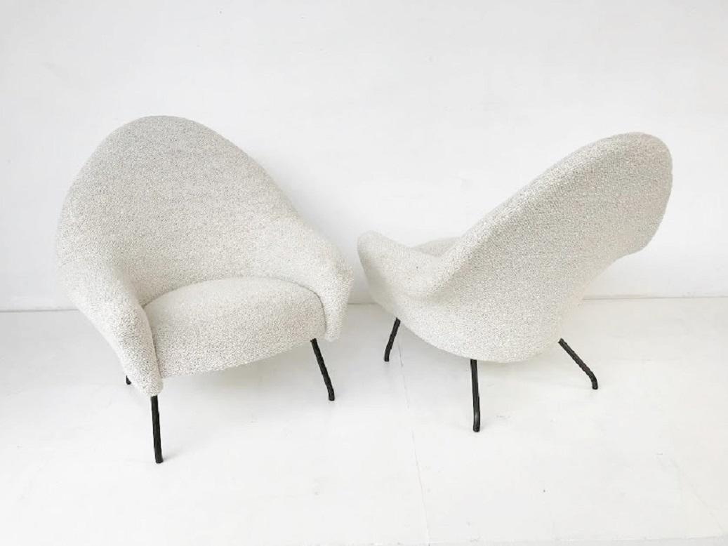 French Pair of armchairs model 770 by Joseph André Motte for Steiner - France 1958