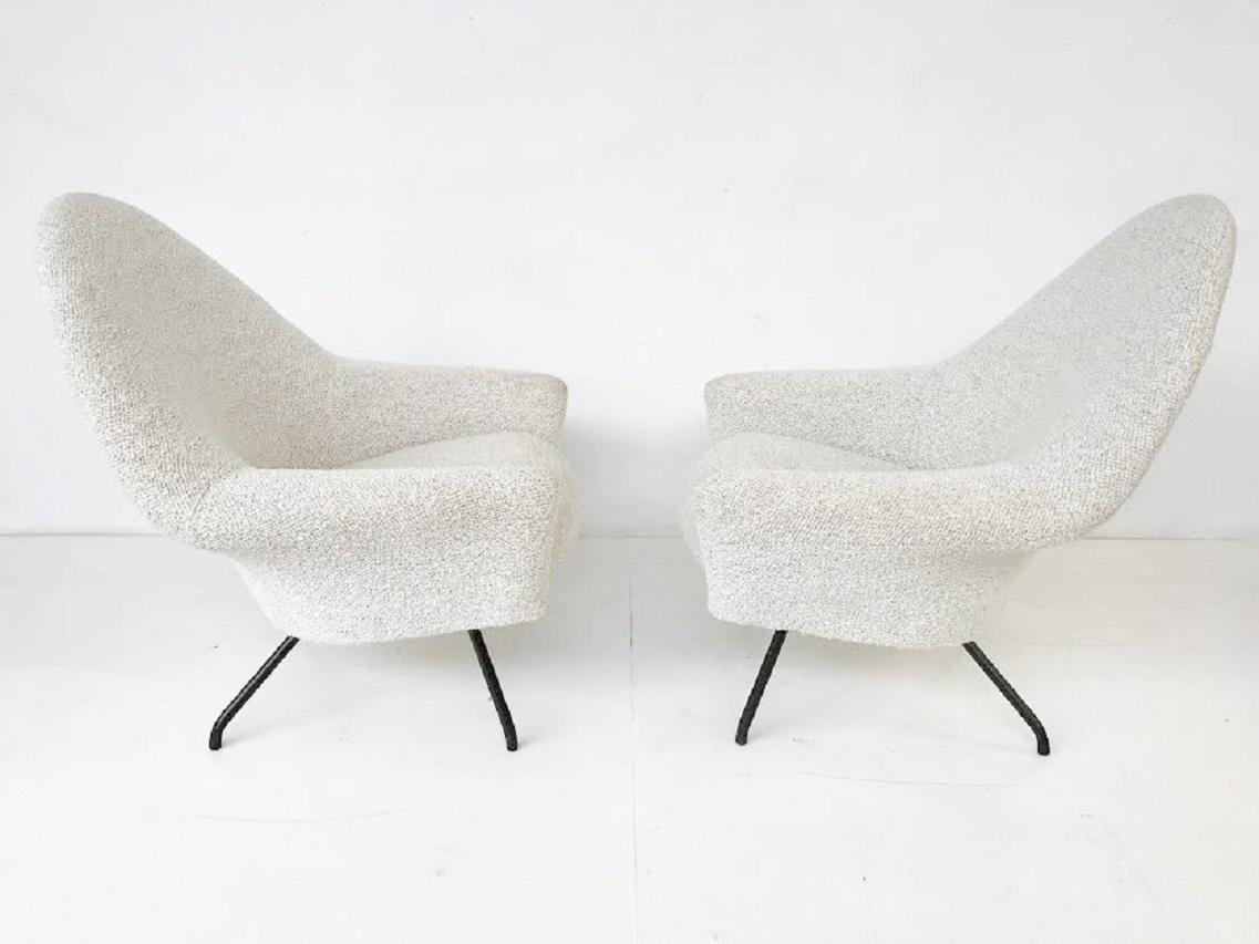 Pair of armchairs model 770 by Joseph André Motte for Steiner - France 1958 In Good Condition In Brussels, BE