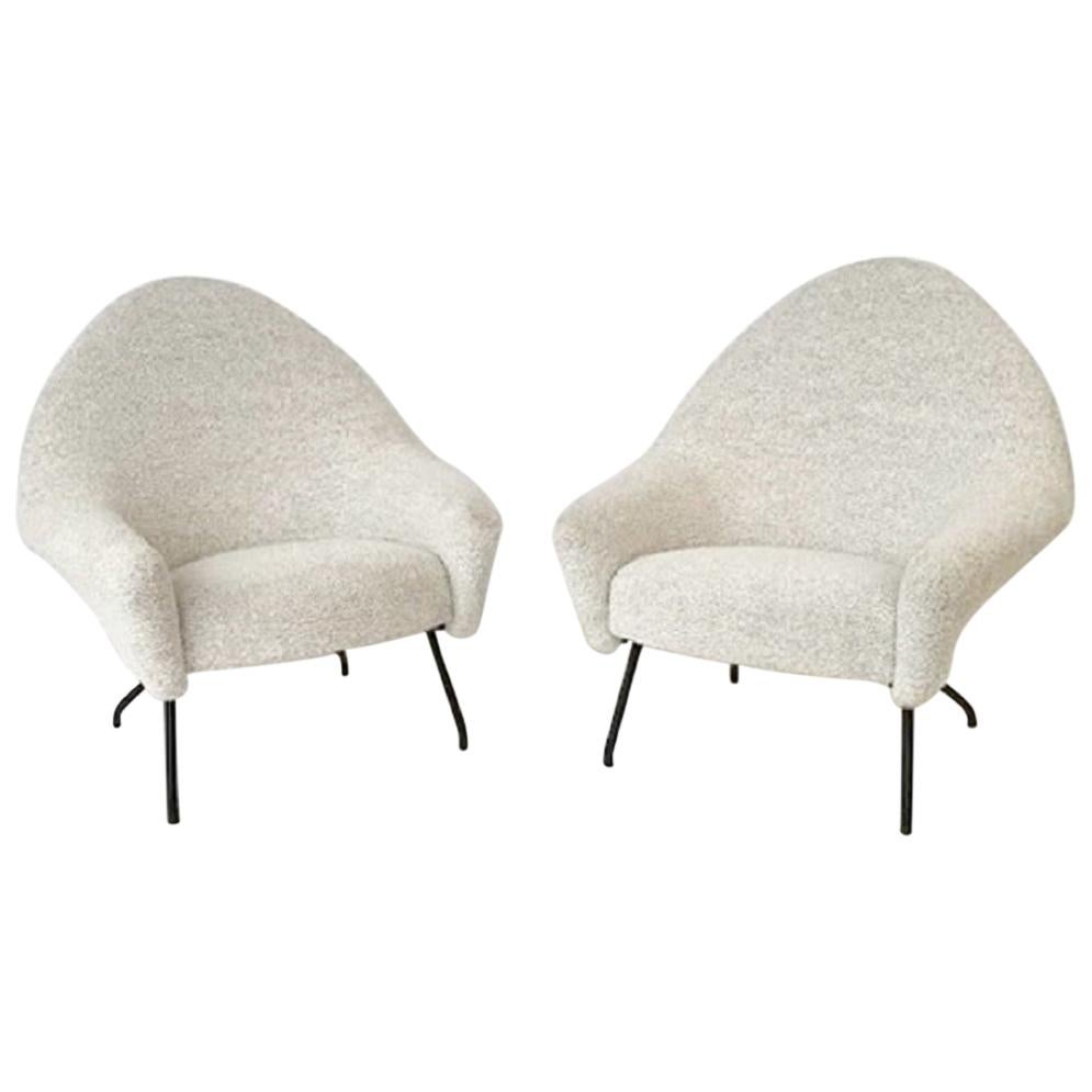 Pair of armchairs model 770 by Joseph André Motte for Steiner - France 1958