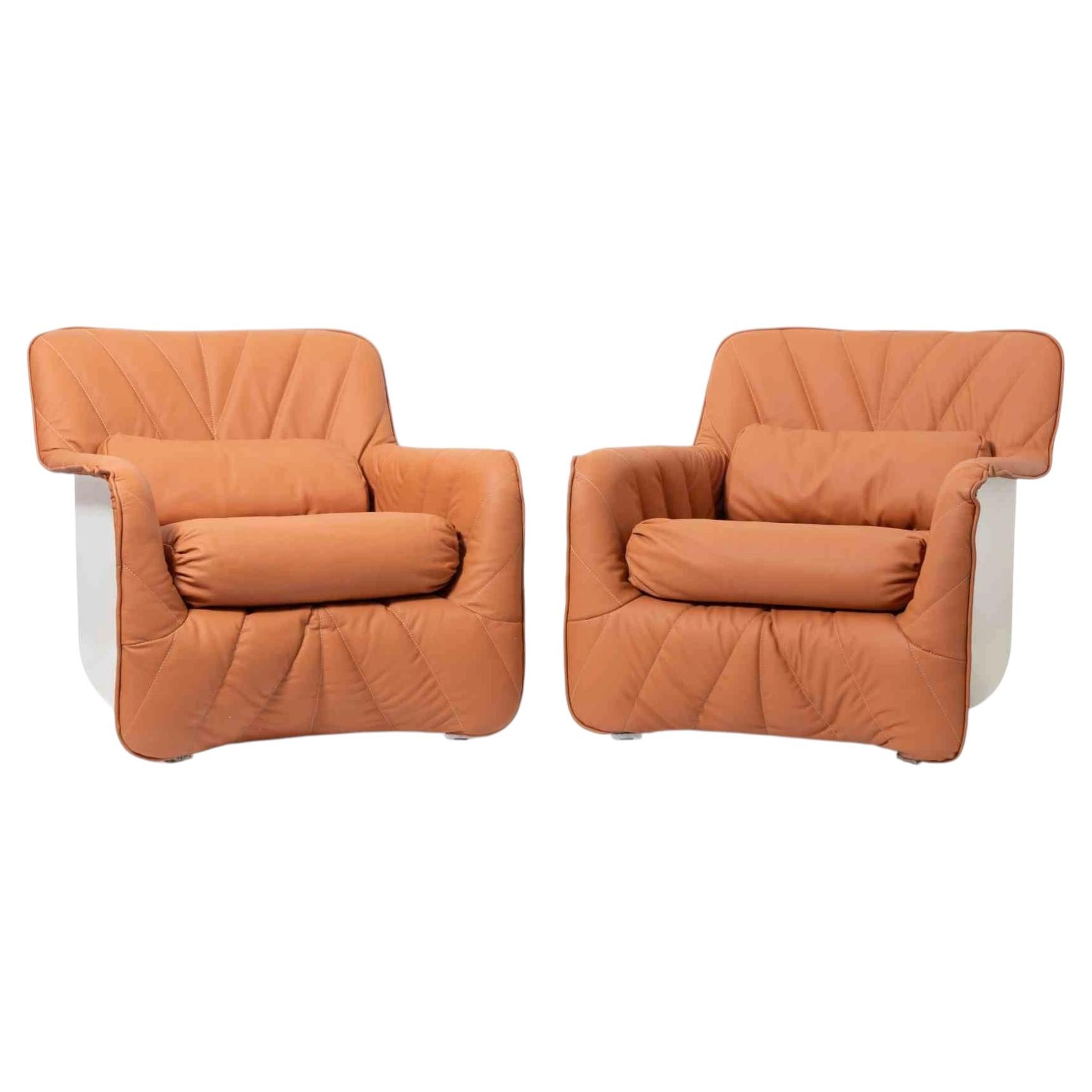 Paire de fauteuils Model No No par Carlo Bartoli pour Arflex, 1970 en vente