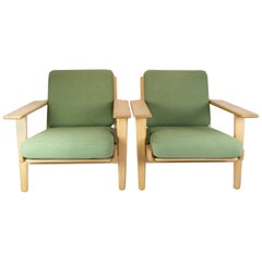 Pair of Armchairs, Model GE290, Designed by Hans J. Wegner, 1960s Pair of Armchairs, Model GE290, Designed by Hans J. Wegner, 1960s