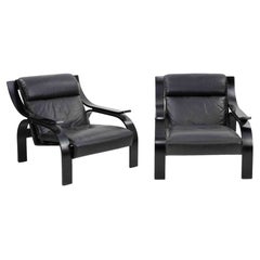 Pair of Armchairs Model "Woodline" by Marco Zanuso for Arflex, Italy 1964