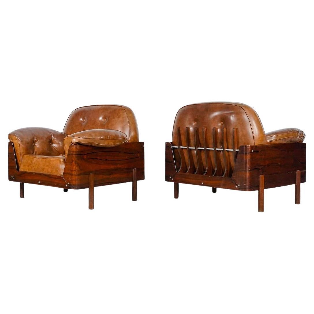 Pair of Armchairs 'Móveis Bertomeu' in Rosewood - Brazil 1960