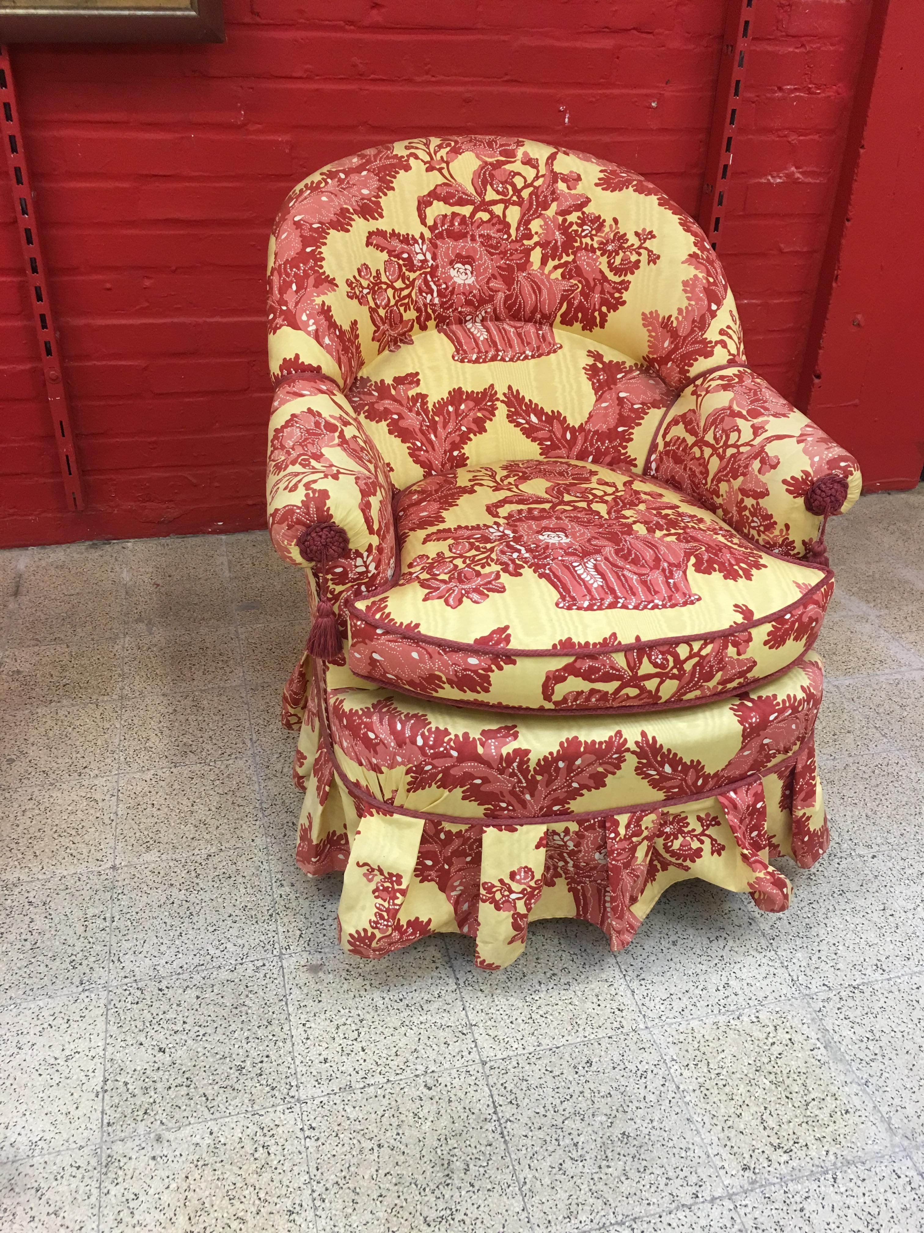 Paire de fauteuils Napoléon III, entièrement refaits en vente 10