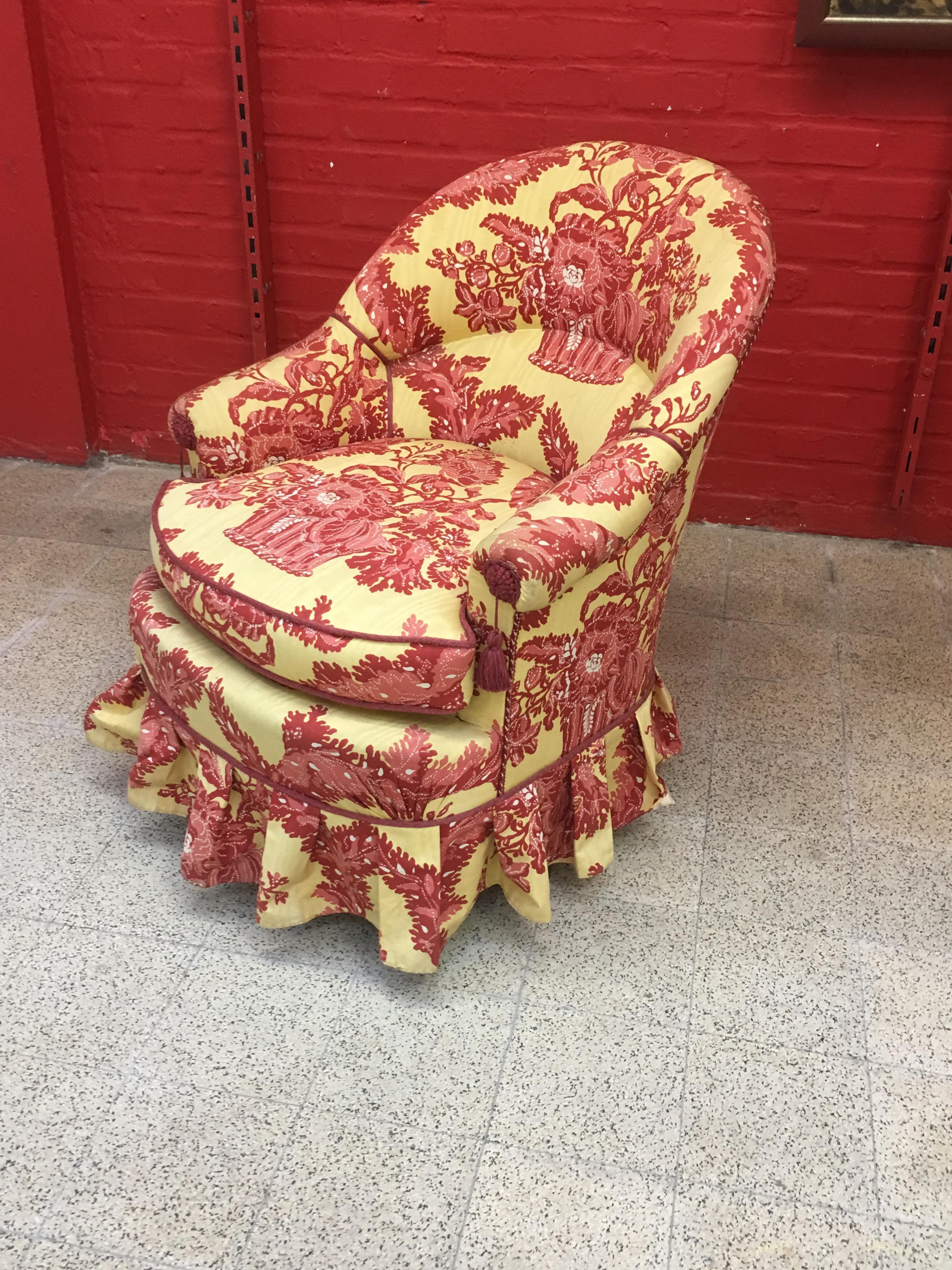 Pair of Armchairs Napoleon III, Completely Redone In Good Condition For Sale In Saint-Ouen, FR