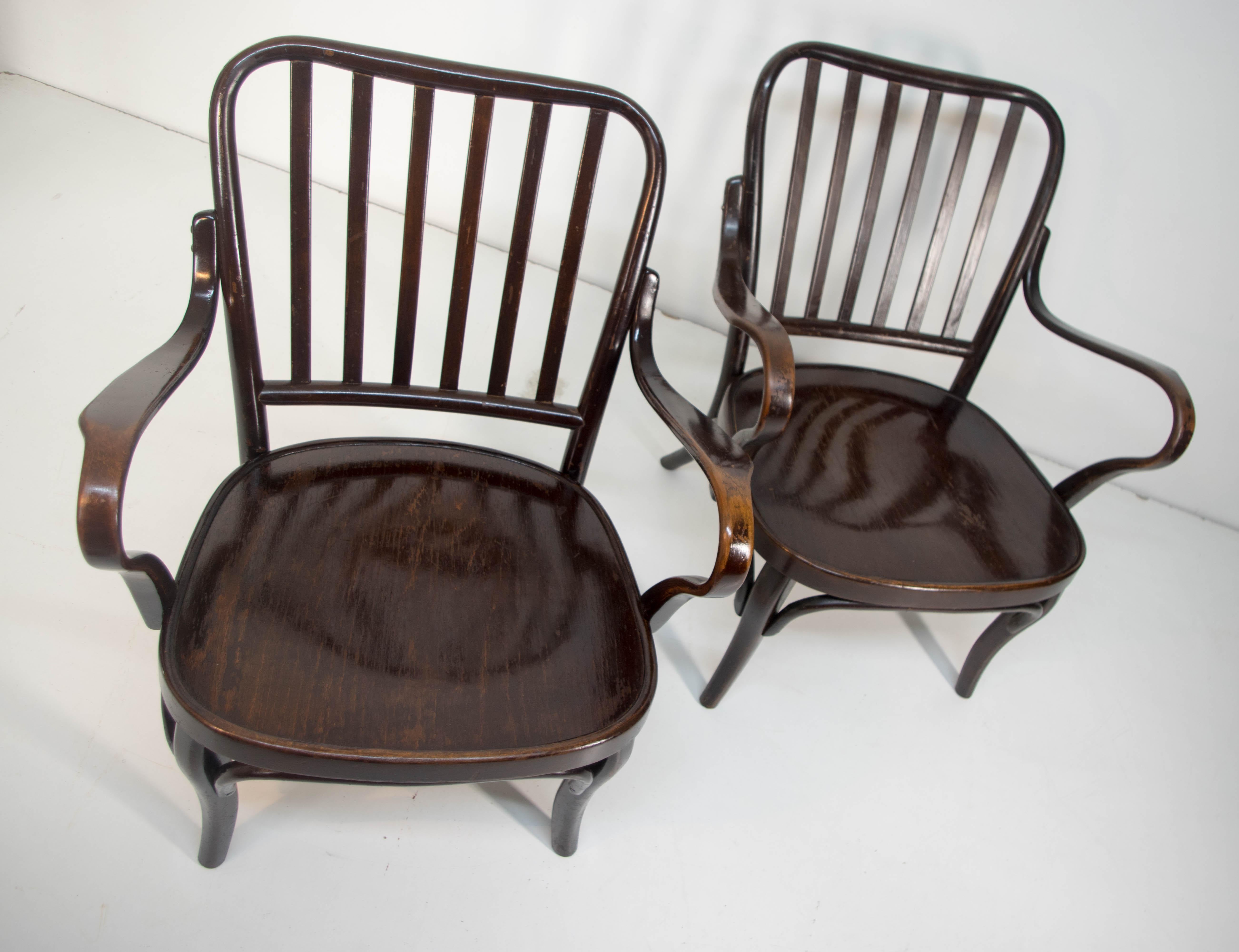 Art Nouveau Coppia di poltrone n. 752 di Josef Frank per Thonet, anni '30 in vendita