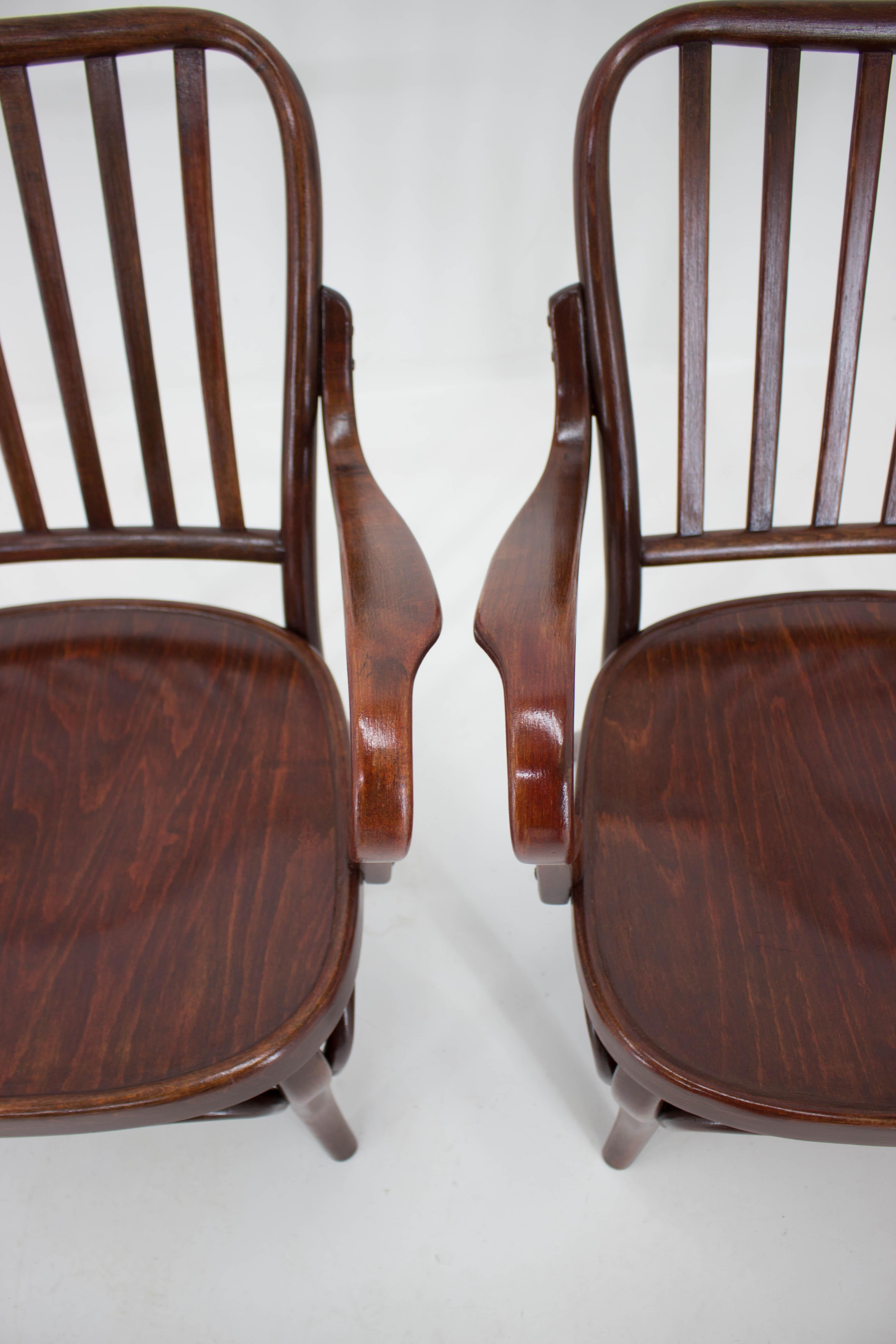 Pair of Armchairs No. 752 by Josef Frank for Thonet, 1930s 1