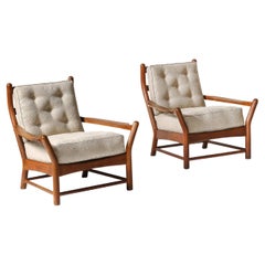 Pair of Armchairs Oak France, c. 1950