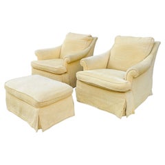 Pair of Armchairs & Ottoman by A. Rudin of Los Angeles