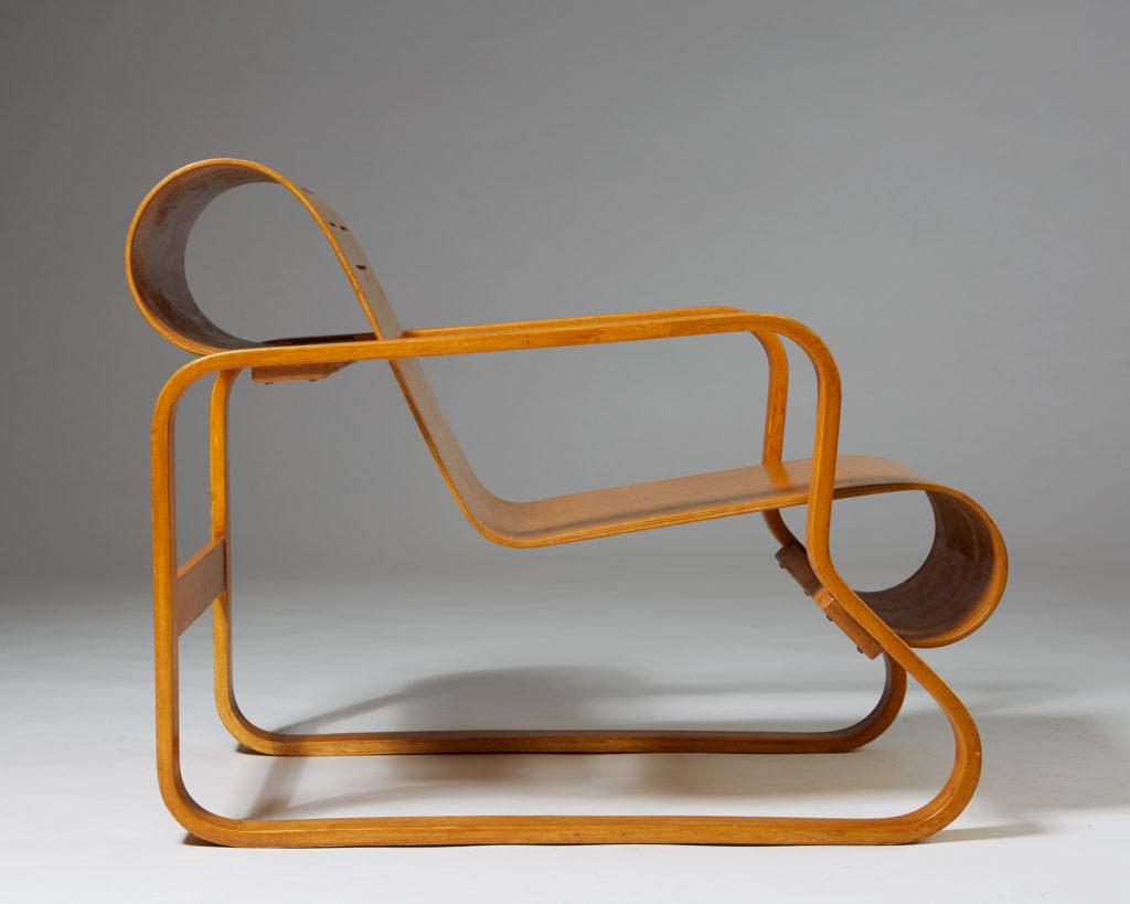 Mid-Century Modern Pair of Armchairs Paimio Number 41 Designed by Alvar Aalto for Artek, Finland