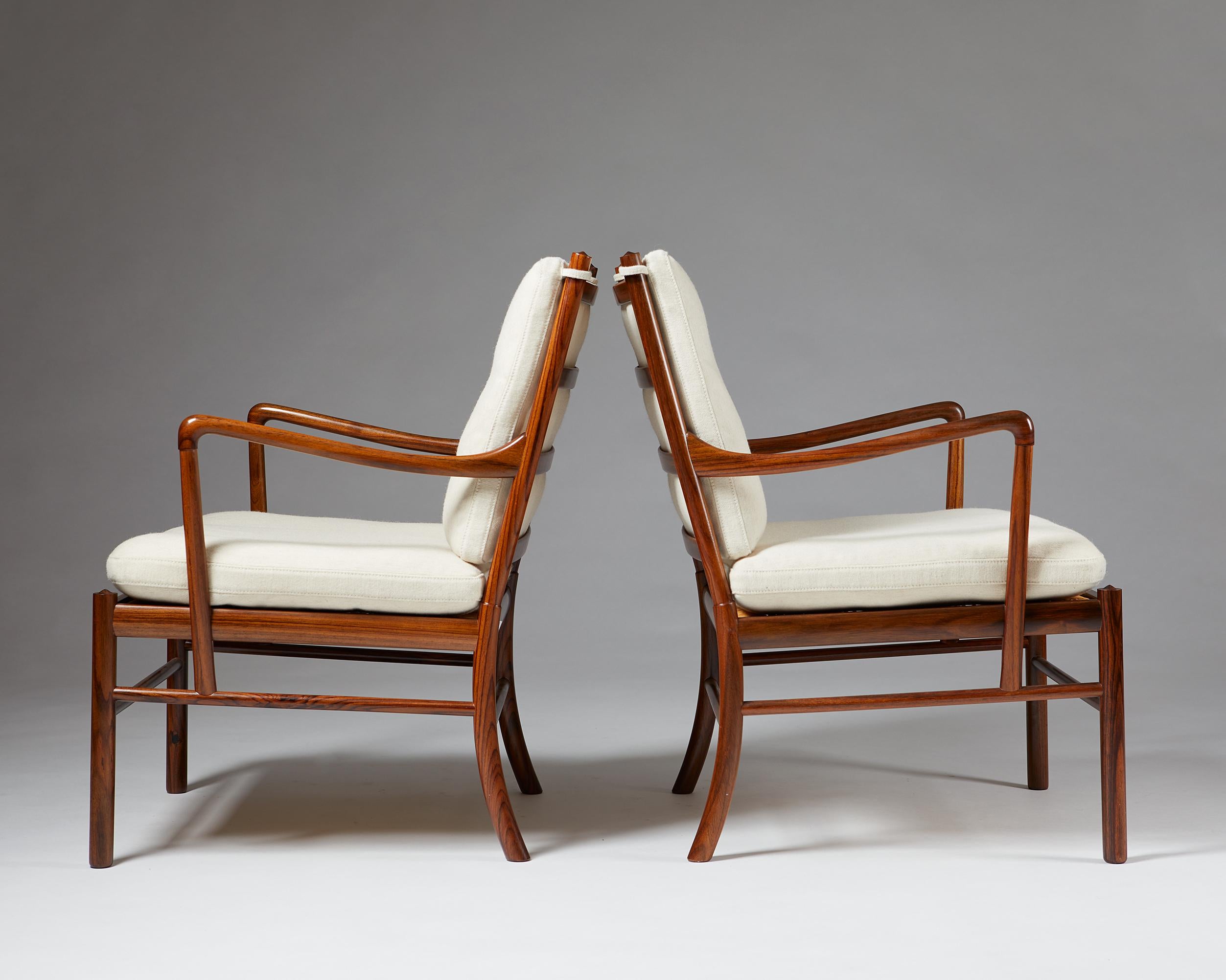 Woven Pair of Armchairs, PJ 149, “Colonial”, Designed by Ole Wanscher for P. Jeppesen