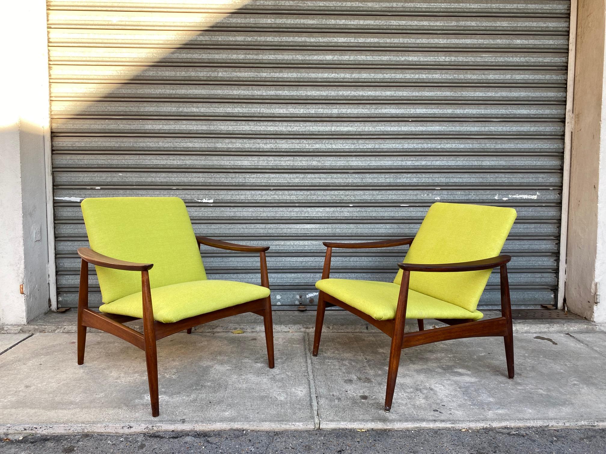 Pair of Portuguese armchairs, in the style of Altamira editions, 1960s.