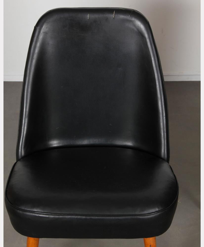 Leather Pair of armchairs produced by Ton circa 1960 For Sale