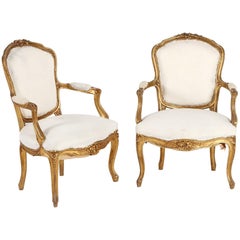 Pair of Armchairs Rococo Style Pair of Armchairs Rococo Style