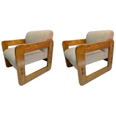 Pair of Armchairs Solid Oak by Unicor