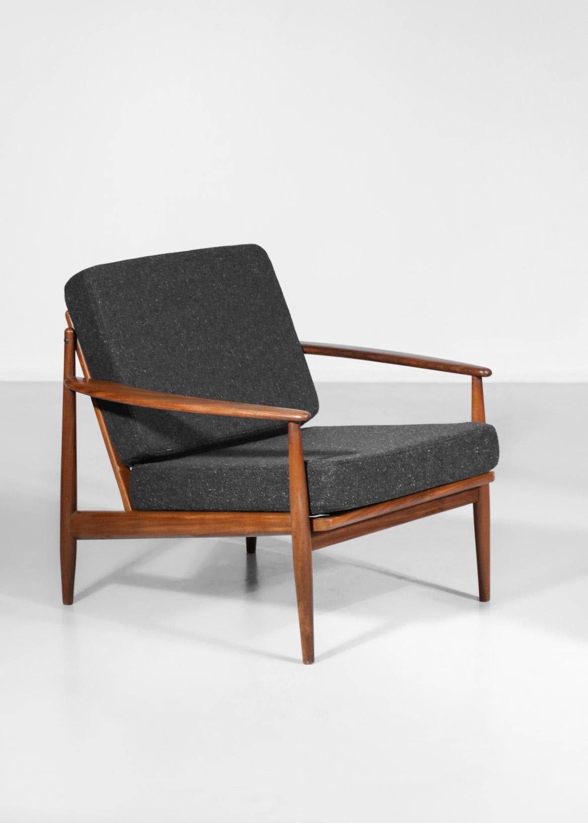 Pair of Armchairs Style of Grete Jalk Danish Scandinavian Teak Design 60's 3