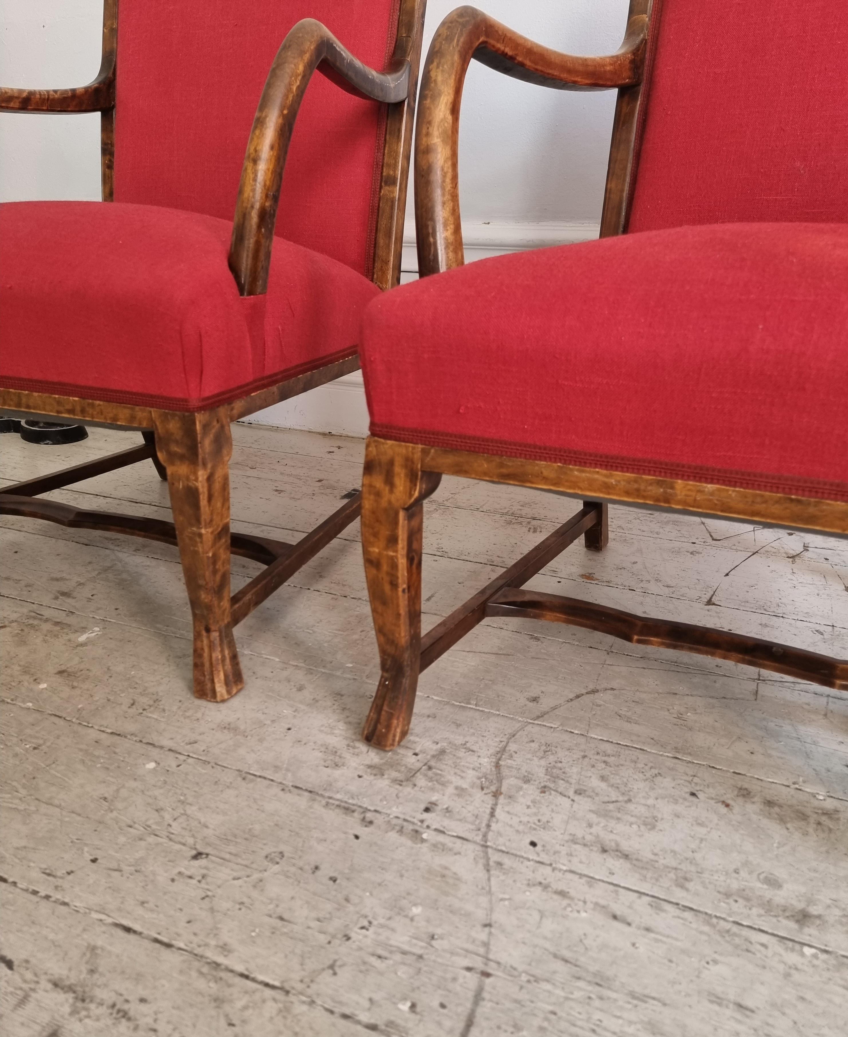 Pair of armchairs, Swedish Grace 1930s In Good Condition For Sale In Stockholm, SE