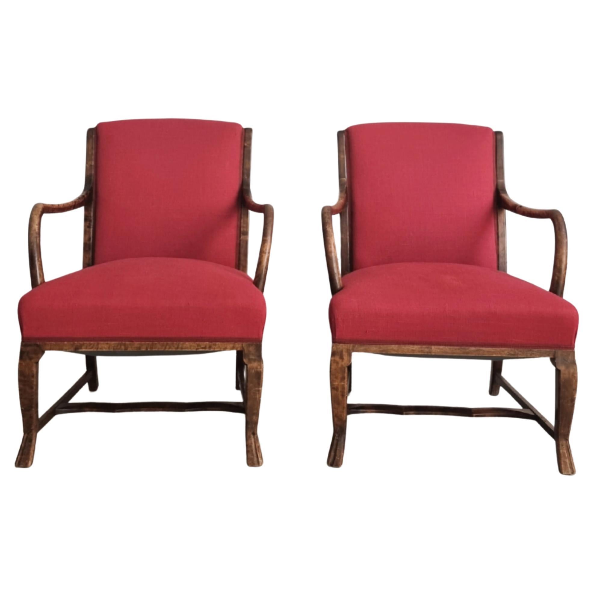 Pair of armchairs, Swedish Grace 1930s For Sale