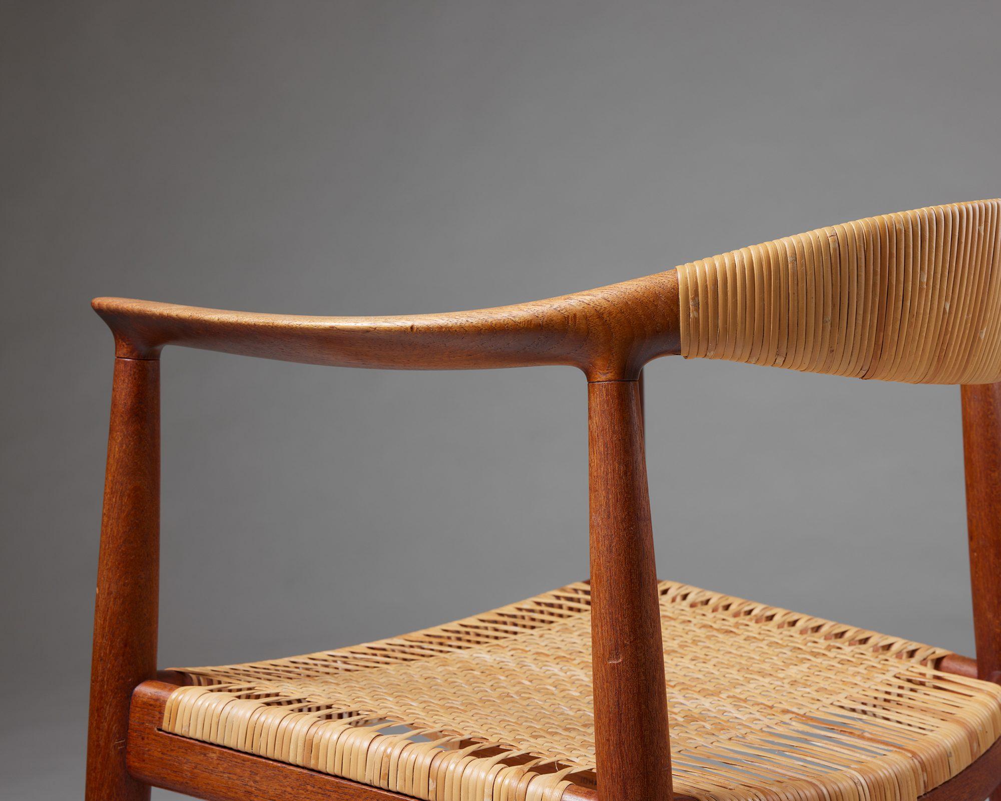 Paar Sessel 'The Chair' Modell JH 501 entworfen von Hans J. Wegner 1949 im Angebot 6