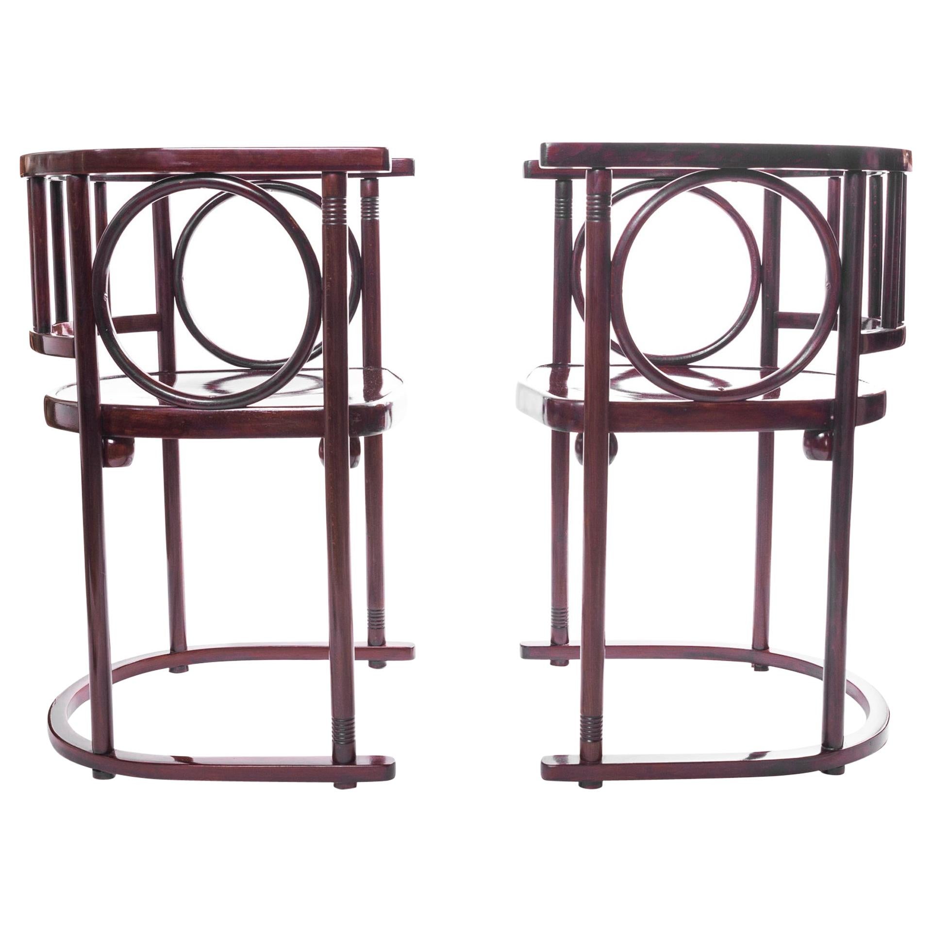 Pair of Armchairs Thonet Mundus, Designed by Josef Hoffmann, Signed, Poland For Sale