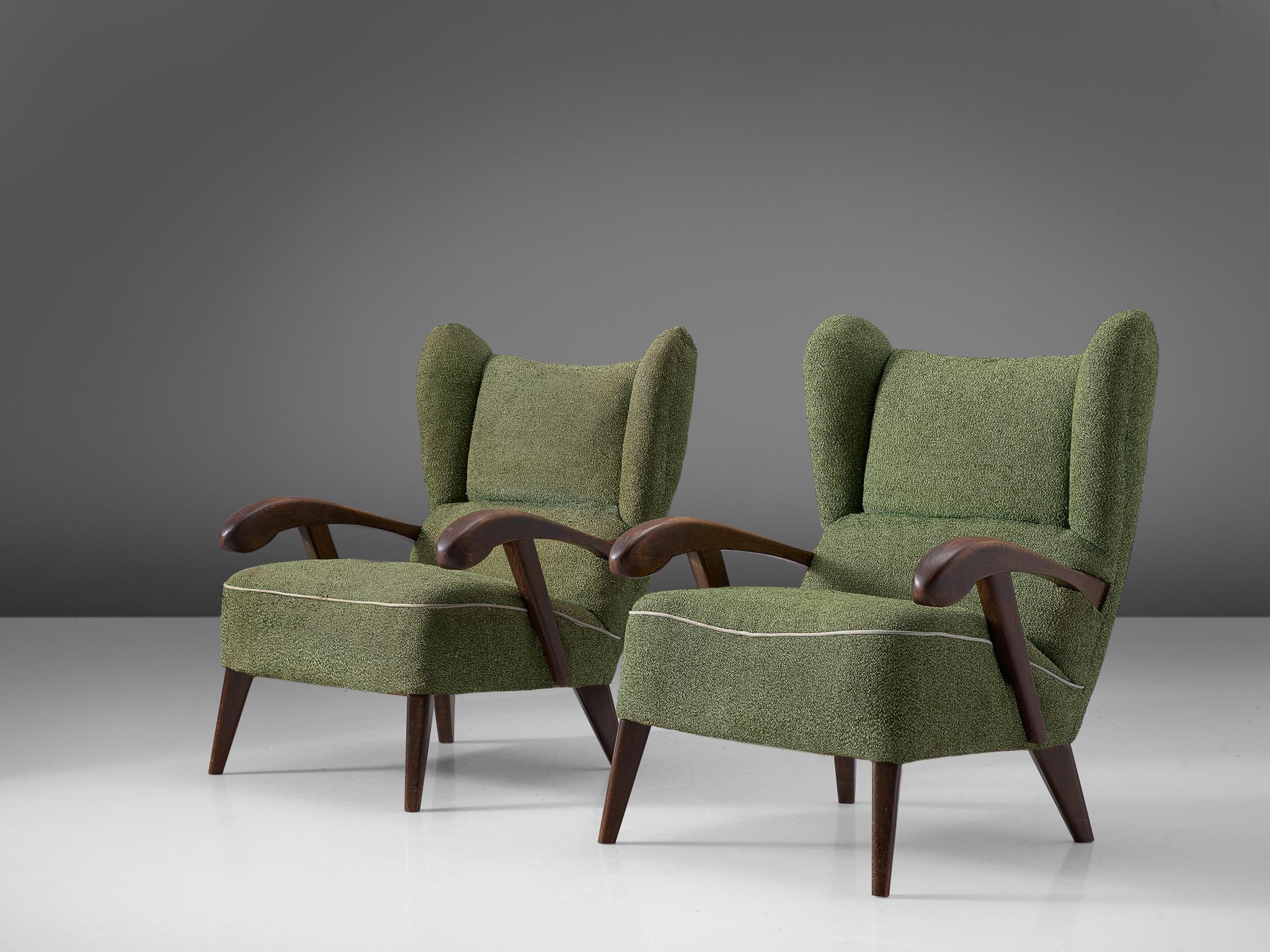 Mid-Century Modern Pair of Armchairs to be Reupholstered, 1950s