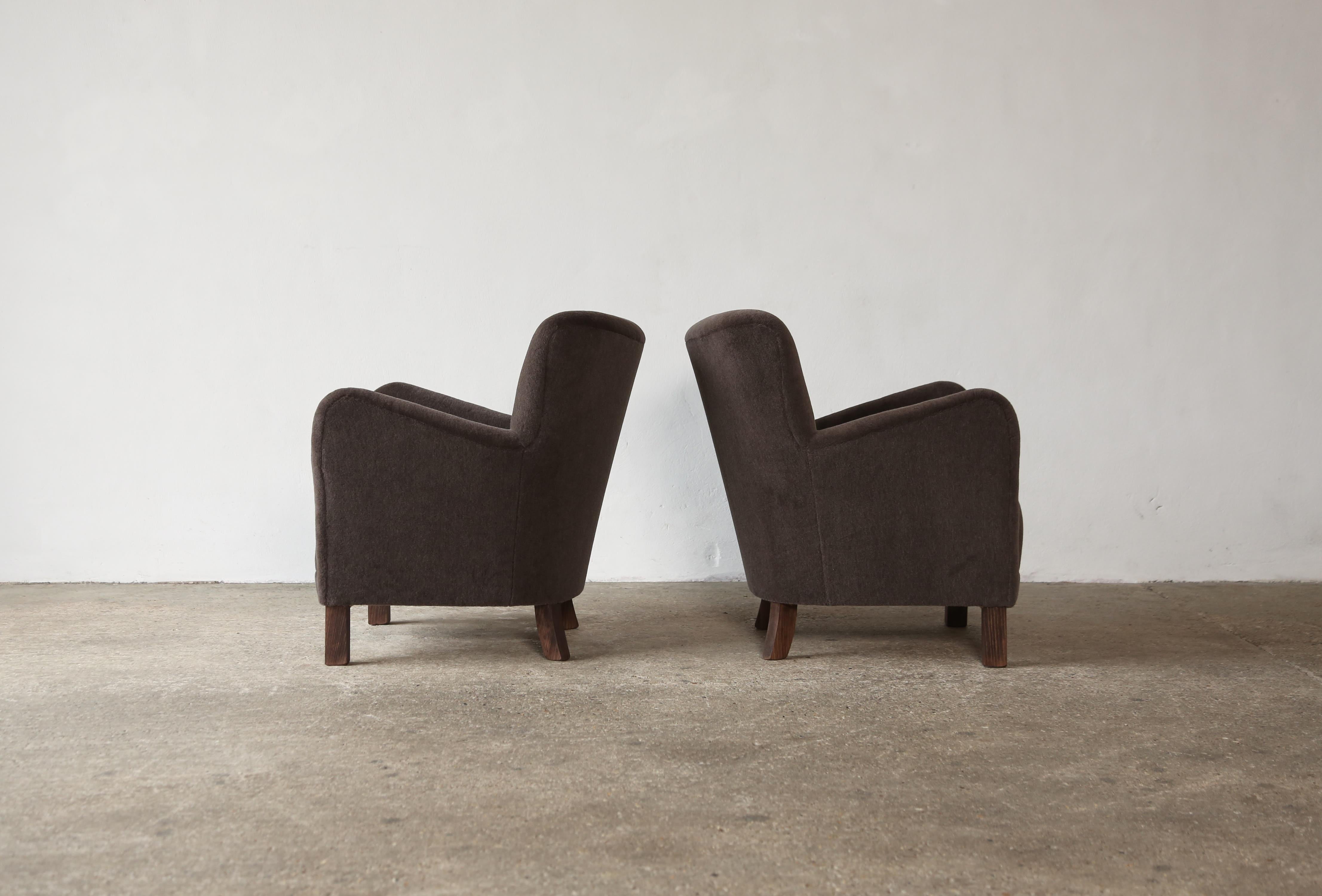 Pair of Armchairs, Upholstered in Pure Alpaca 1