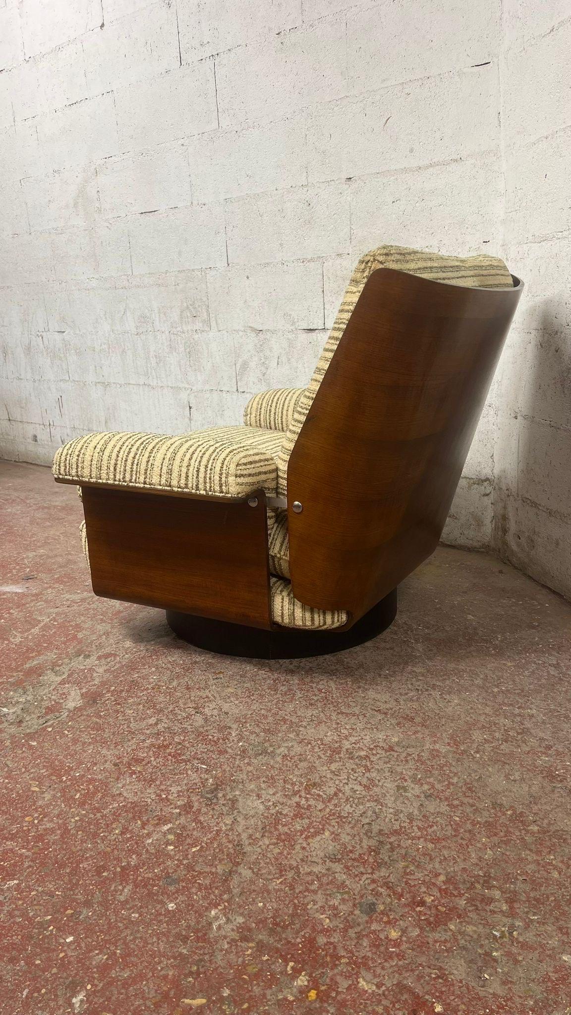 Moderne Paire de fauteuils Viborg de Bernard Brunier édité par Coulon dans les 60 en vente