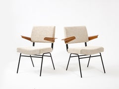 Pair of Armchairs with Bentwood Arms, France 1960's