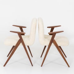 Pair of Armchairs with Bouclé Cover, Attributed. to Luigi Vietti, Italy, 1960s