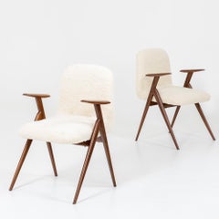 Pair of Armchairs with Bouclé Cover, Attributed. to Luigi Vietti, Italy, 1960s