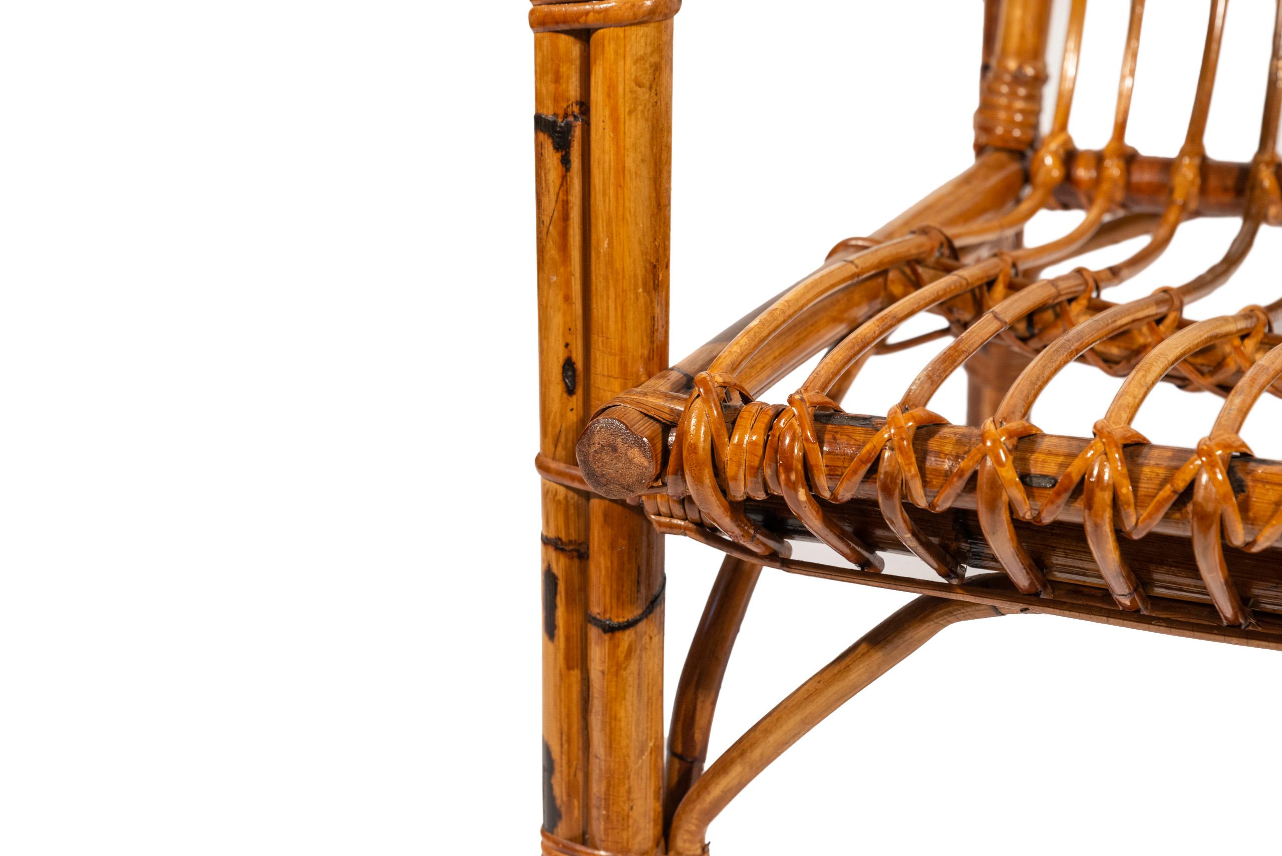 Paire de fauteuils avec table basse, bambou, circa 1970, France 8