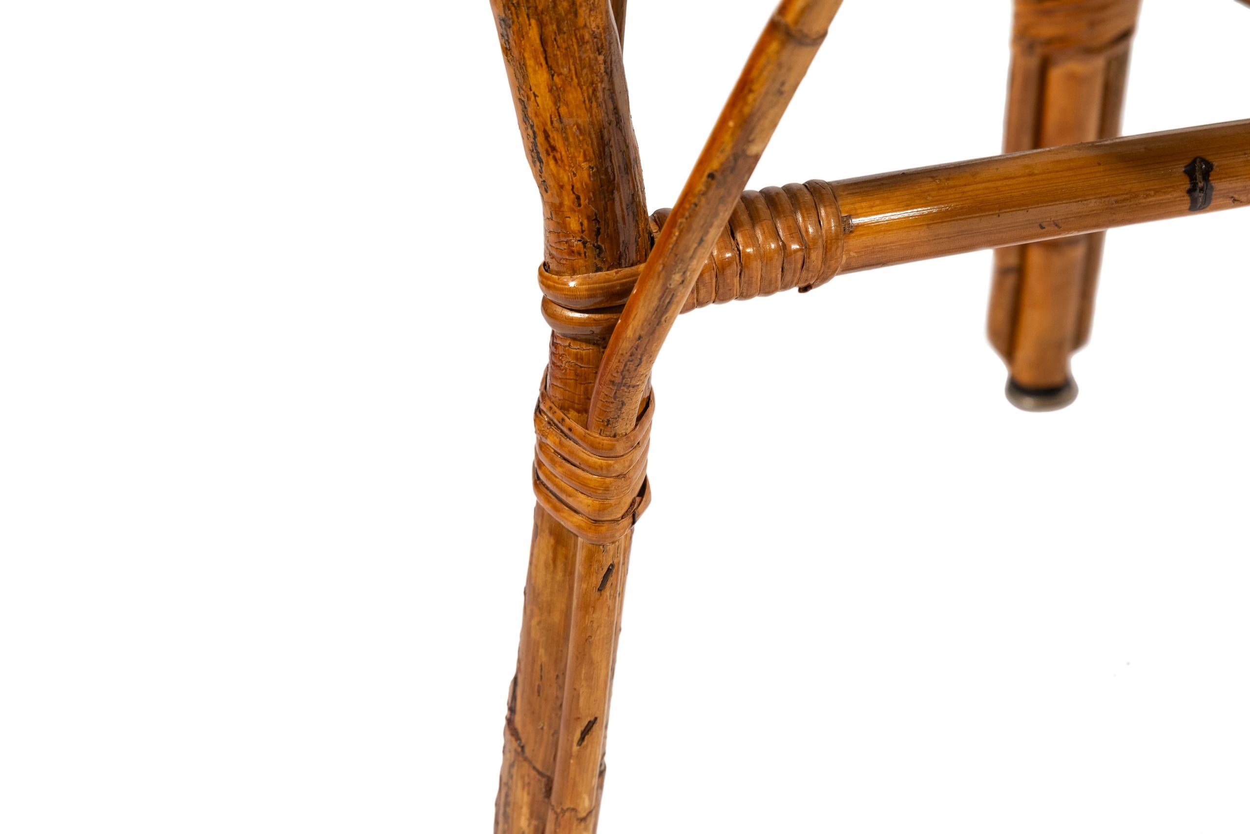 Paire de fauteuils avec table basse, bambou, circa 1970, France 1