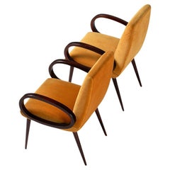 Pair of Armchairs with Loop Arms, Italy, 1950s